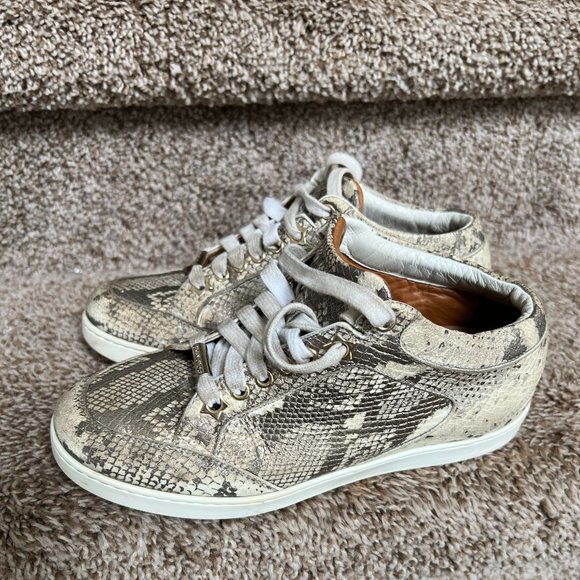 Jimmy Choo Girl's Snake Skin Casual Lace Up Shoes